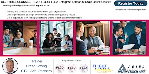 FL2D, FL3D & FLSA: Enterprise Kanban at Scale - ALL THREE FLIGHT LEVELS primary image