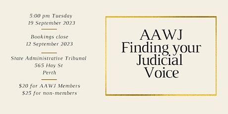 Finding your Judicial Voice (WA) primary image