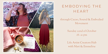 Hauptbild für 'Embodying the Heart with Cacao Ceremony, Sound & Embodied Movement