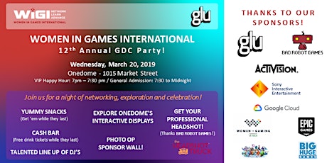 WIGI GDC '19 Party - Hosted by GLU primary image