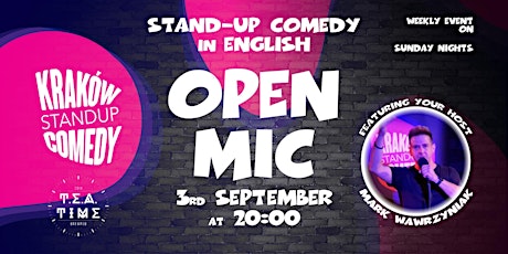 Hauptbild für Standup Comedy in English- Open Mic Night @ Tea Time