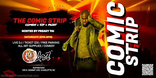 Imagem principal do evento WEEKEND: The Comic Strip (Comedy + Sip & Paint)