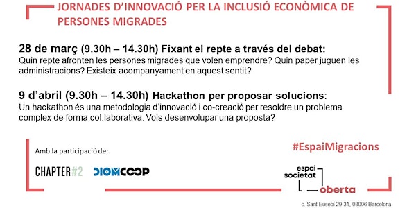 JORNADES D’INNOVACIÓ PER LA INCLUSIÓ ECONÒMICA DE PERSONES MIGRADES