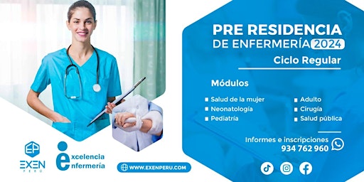 Hauptbild für PRE RESIDENCIA DE ENFERMERÍA CICLO REGULAR 2024