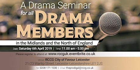 RCCG UK Drama Members Day (Midlands/North) - Saturday 6th April 2019 primary image
