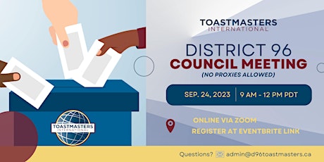 District Council Meeting Sunday, September 24, 2023, 8:30 am to 12:00 pm primary image