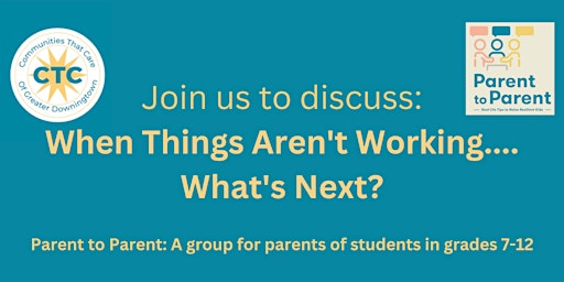 Primaire afbeelding van Parent to Parent: A group for parents of students in grades 7-12