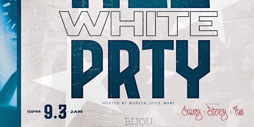 SUN SEPT 3RD | ALL WHITE PARTY | BIJOU primary image