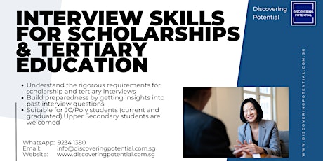 Mastering Interview Skills - Scholarships & Tertiary Education - 6 Jan 2024 primary image