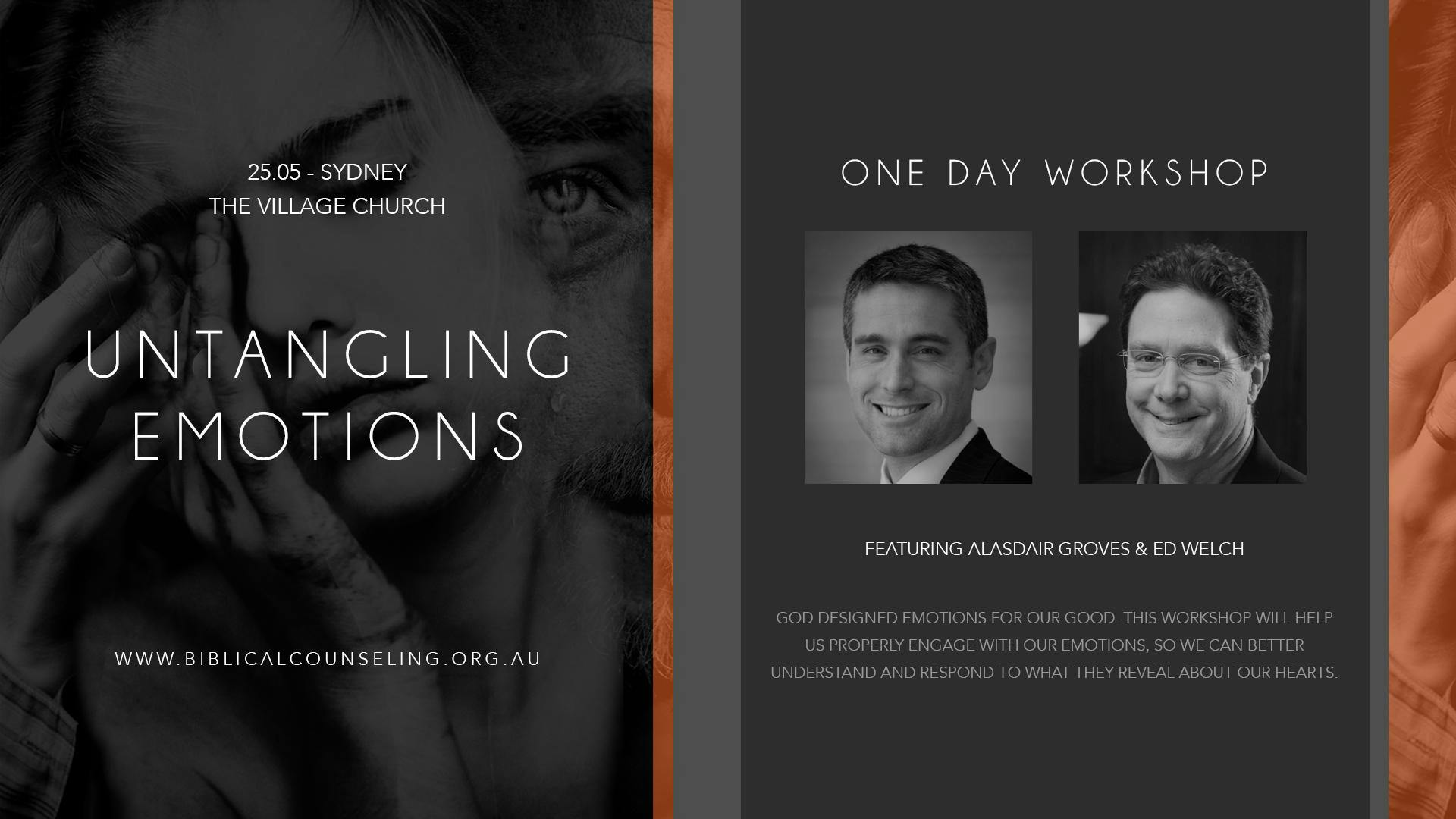 Untangling Emotions - Sydney one day workshop for everyone with Alasdair Groves and Ed Welch