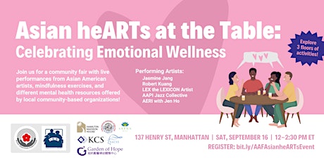 Asian heARTs at the Table: Celebrating Emotional Wellness primary image