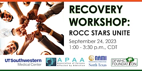 Recovery Workshop: ROCC STARS UNITE Virtual Workshop primary image
