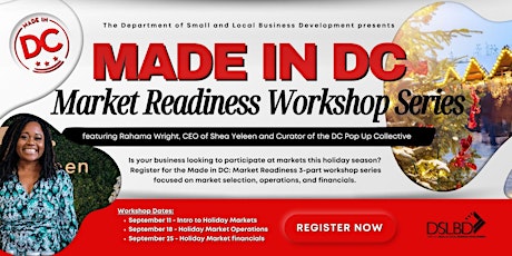 Primaire afbeelding van Made in DC: Market Readiness Workshop Series