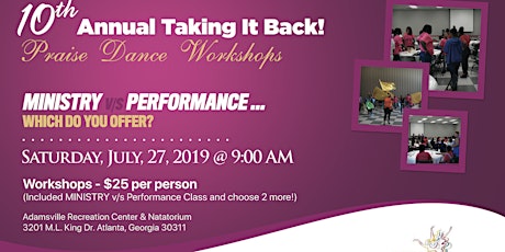 Taking It Back! Praise Dance Workshops primary image