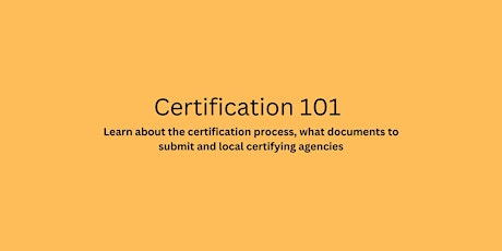 Certification 101 primary image