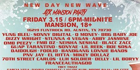 Sprat x TQ “New Day, New Wave” ATX Mansion Party primary image