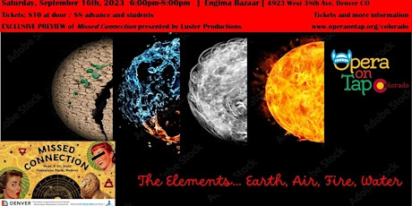 Imagem principal do evento Opera on Tap at Enigma Bazaar - The Elements & Mis