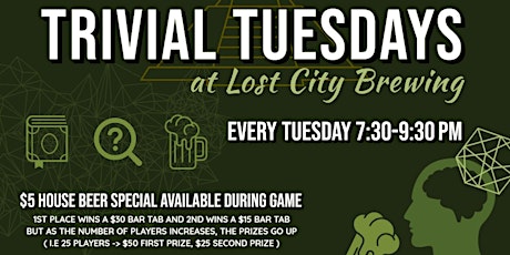 Trivial Tuesdays at Lost City Brewing