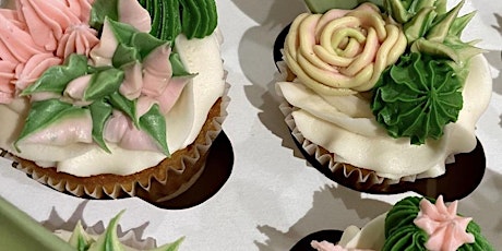 Cupcake Decorating with Succulents, Roses, and Spring Flowers