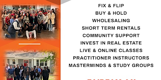 Imagem principal de Wholesaling, Fix & Flip, Online and Live Classes, Community Support!