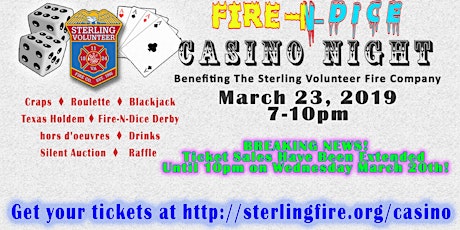 Fire-N-Dice Casino Night 2019 - Presented by Ted Britt Chevrolet primary image