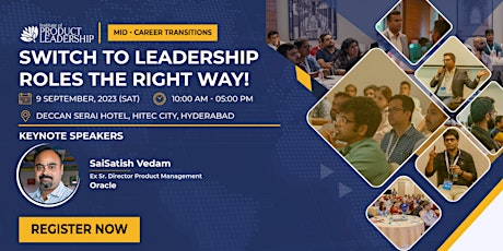 Image principale de Mid-Career Transition Workshop- Hyderabad