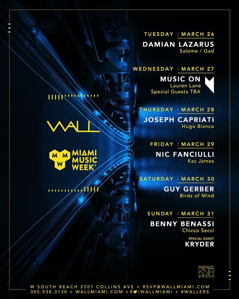 Miami Music Week Parties at WALL Lounge Miami