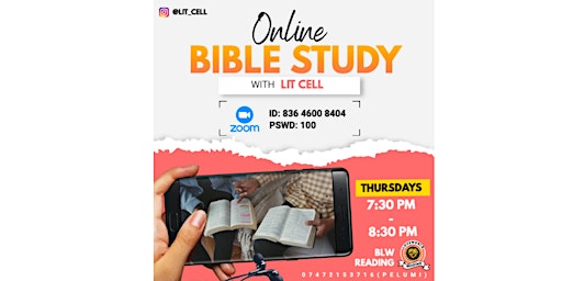 Hauptbild für Bible Study - Thursdays on Zoom