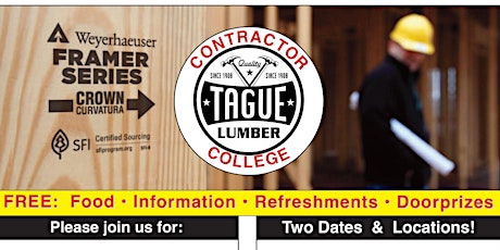 Tague Lumber Contractor College -- Framing Lumber Seminar #1 primary image