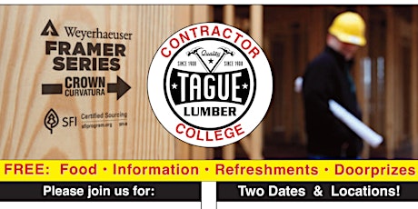 Tague Lumber Contractor College -- Framing Lumber Seminar #2 primary image