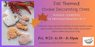 Fall Themed Cookie Decorating Class with Paige of Procrastibaking by P