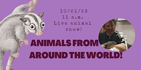 Incredible Animals!  Live animal show at 11 a.m. primary image