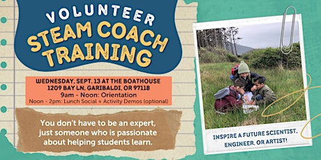 Primaire afbeelding van STEAM Coach Volunteer Training