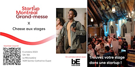 Primaire afbeelding van Chasse  aux stages @ la Grand-messe (Startup Montréal)