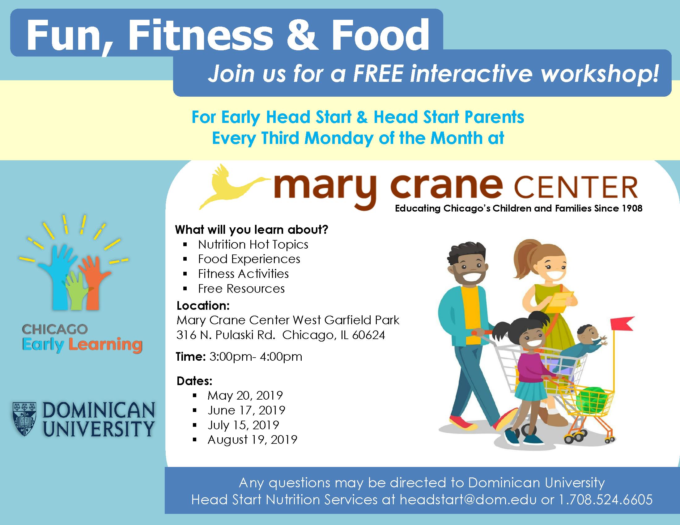 Fun, Fitness & Food! Join us for a Free Interactive Workshop! 