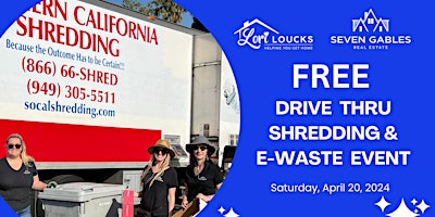 FREE Shredding & E-Waste Recycling - NO TICKETS NEEDED! primary image