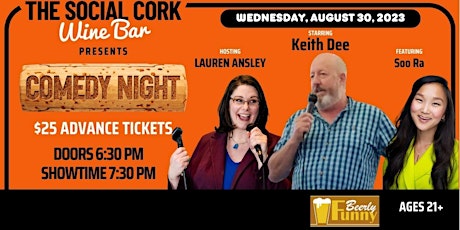 Primaire afbeelding van Comedy Night at The Social Cork Wine Bar - By Beerly Funny