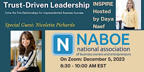 Hauptbild für NABOE Inspire with Daya Naef: Trust-Driven Leadership!