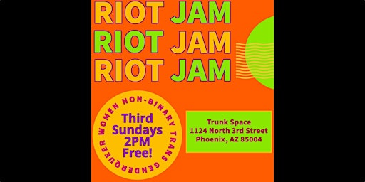 Primaire afbeelding van RIOT JAM (improv comedy jam for women/nonbinary/trans/genderqueer folx)!