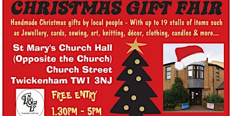 TCF Handmade CHRISTMAS Gift Fair - Saturday 7th December 2019 - Twickenham primary image