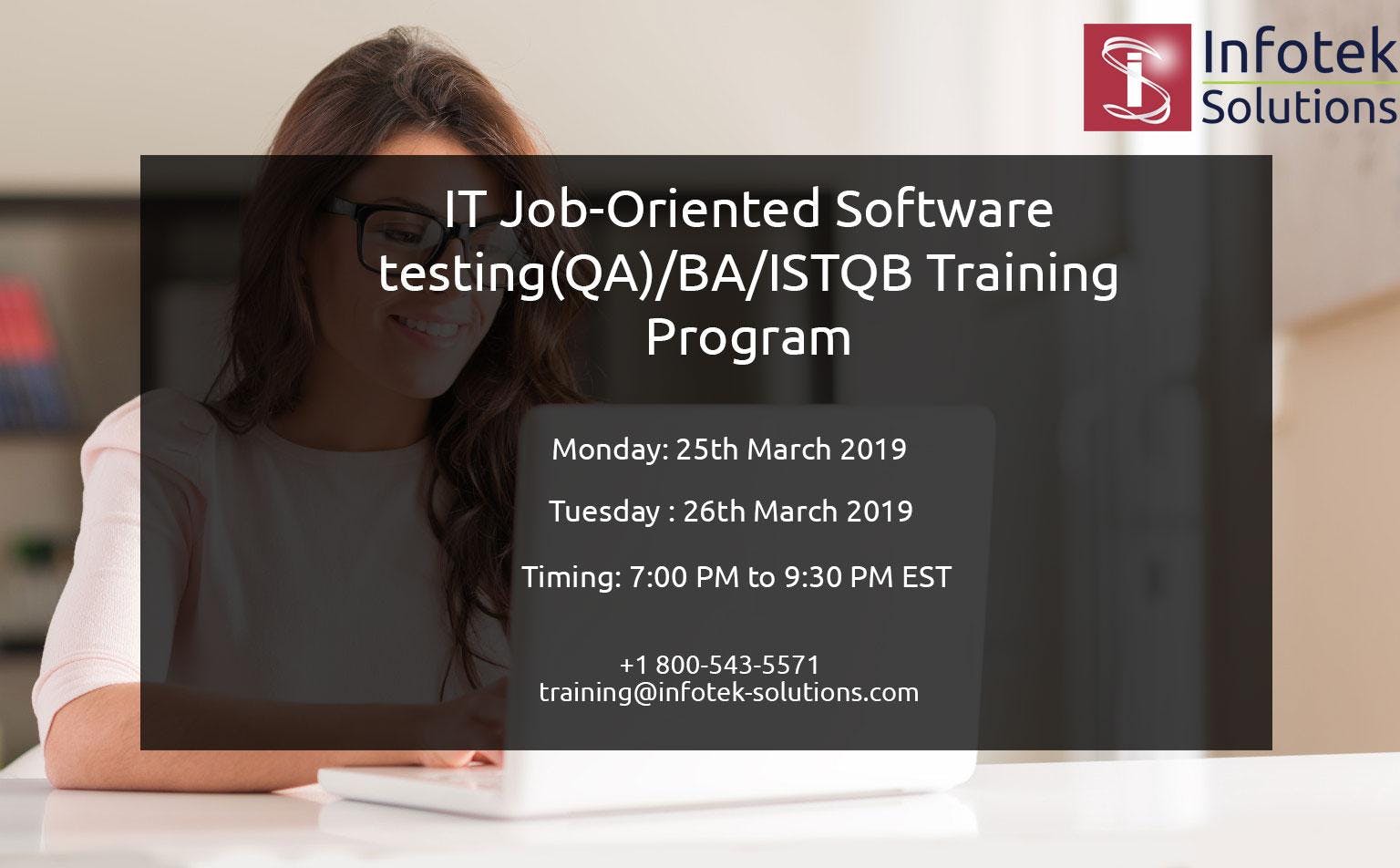 IT Job-Oriented QA Automation BA/ISTQB/Database Training Program