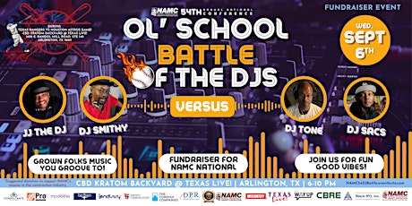 Imagen principal de NAMC 54 | Ol' School Battle of the DJs - September 6, 2023