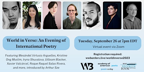 Image principale de World in Verse: An Evening of International Poetry