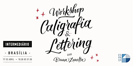 Imagem principal do evento Workshop de Caligrafia e Lettering com Bruna Zanella · 17 de Abril *INTERMEDIÁRIO*