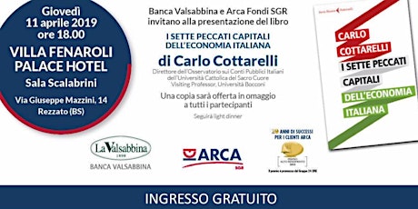 Immagine principale di "I sette peccati capitali dell'economia italiana" con Carlo Cottarelli 