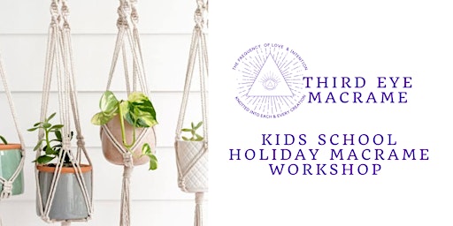 Kids School Holiday Workshop  - Macrame Plant Hanger 10am primary image
