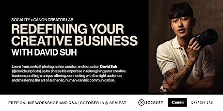 Image principale de Redefining Your Creative Business with David Suh