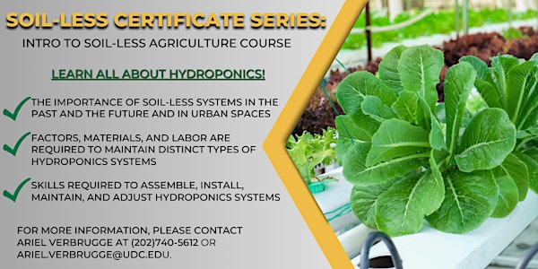 Soil-less Certificate Series: Intro to Soil-less Agriculture Course