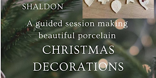 Pottery Experience: Making Porcelain Christmas Decorations (Sat PM) primary image