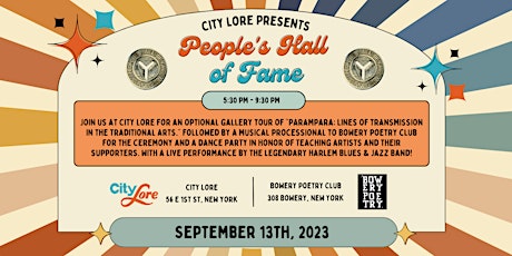 City Lore Presents: People's Hall of Fame primary image